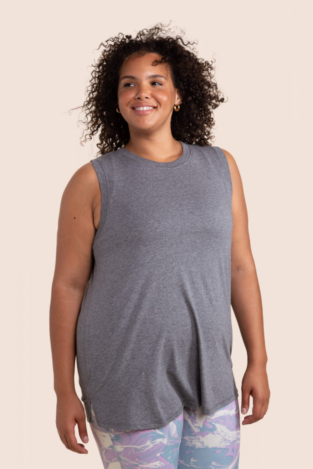 Time To Go Muscle Tank - Heather Grey