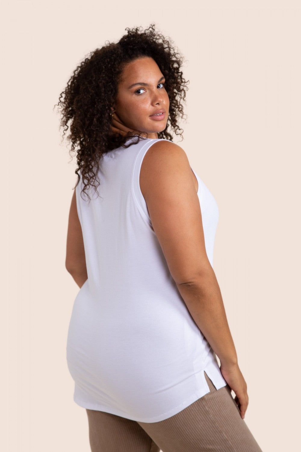 Time To Go Muscle Tank - White