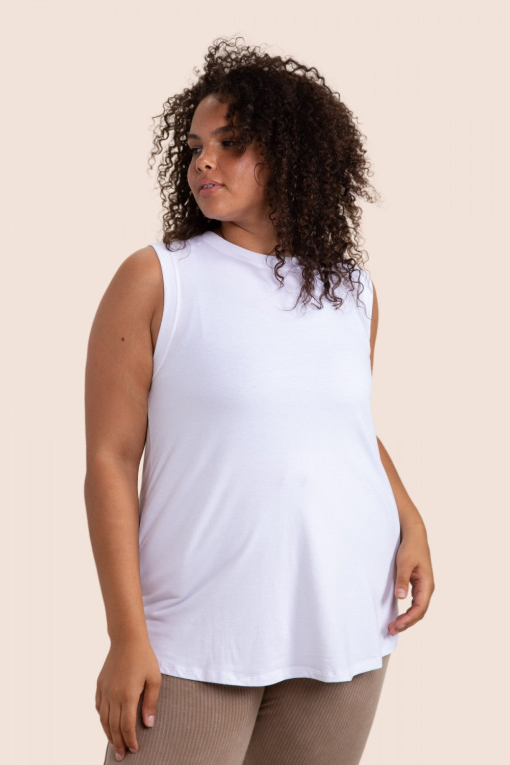 Time To Go Muscle Tank - White
