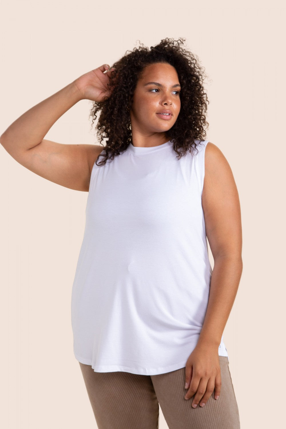 Time To Go Muscle Tank - White