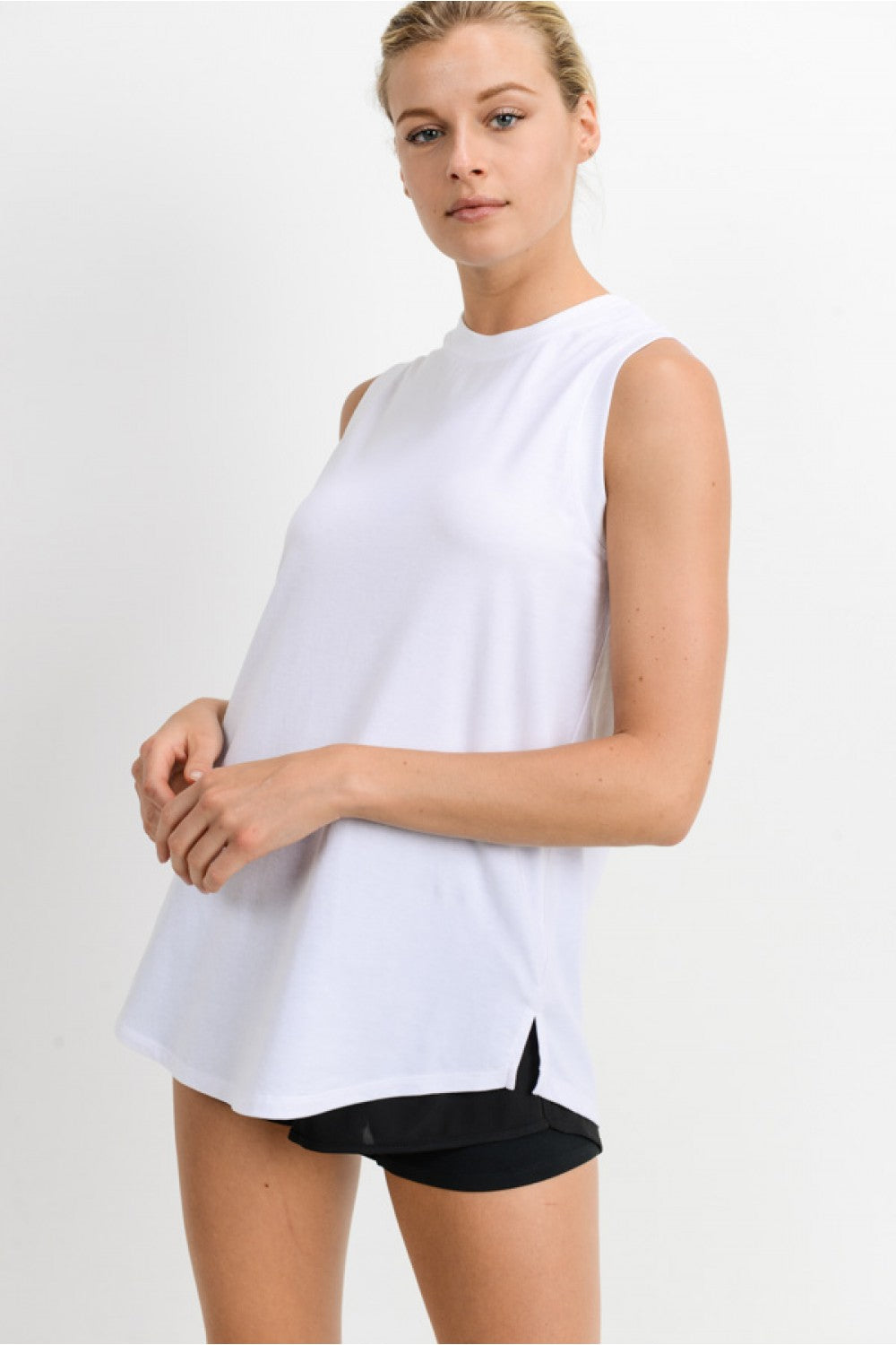 Time To Go Muscle Tank - White