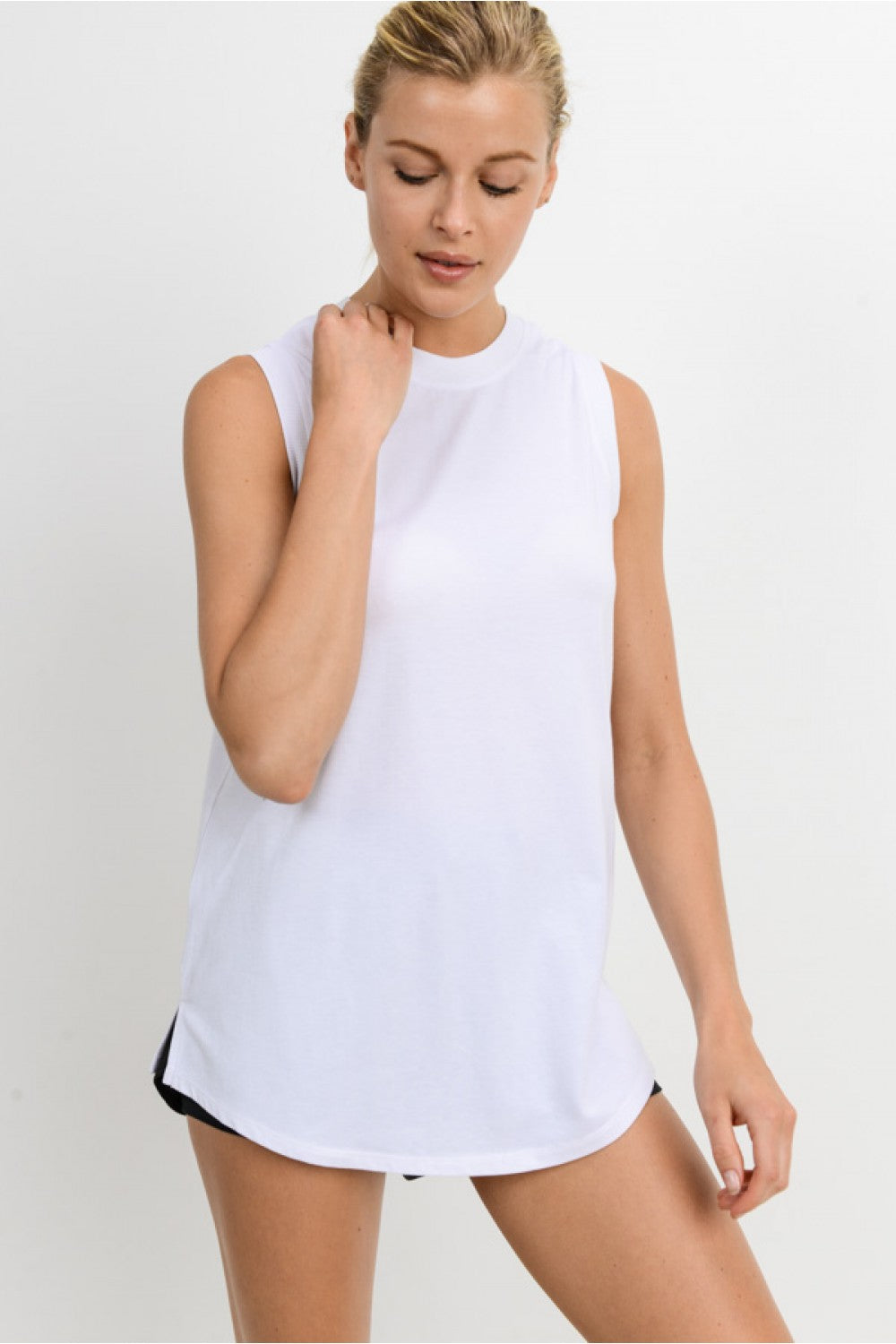 Time To Go Muscle Tank - White