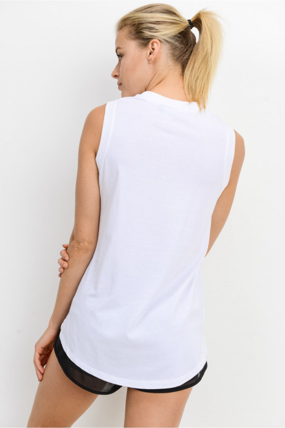 Time To Go Muscle Tank - White