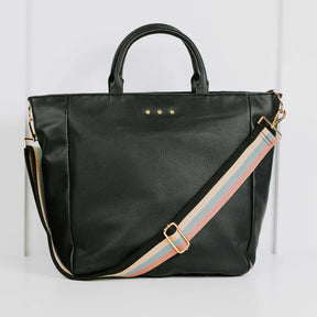 Kaia Vegan Leather Travel Bag - Black