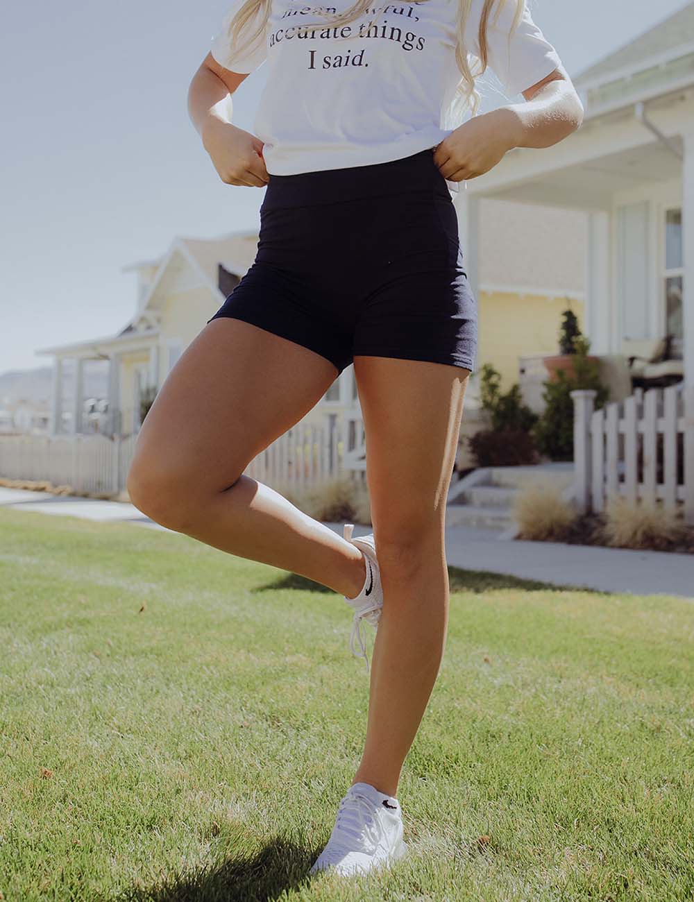 Perfect Fit Pocket Yoga Shorts - Navy