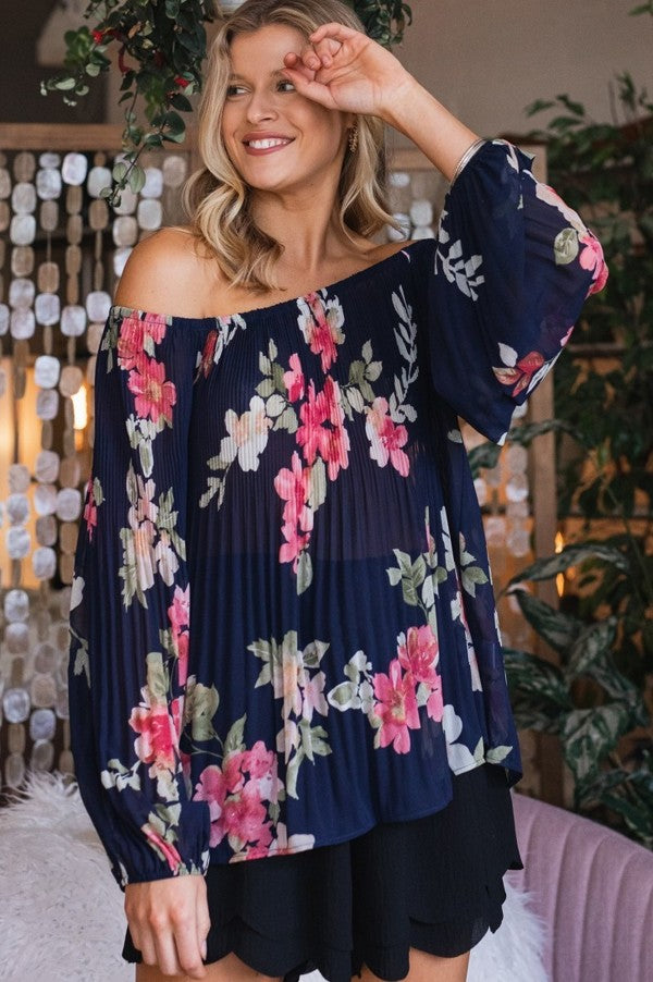 Hearts Divided Floral Blouse