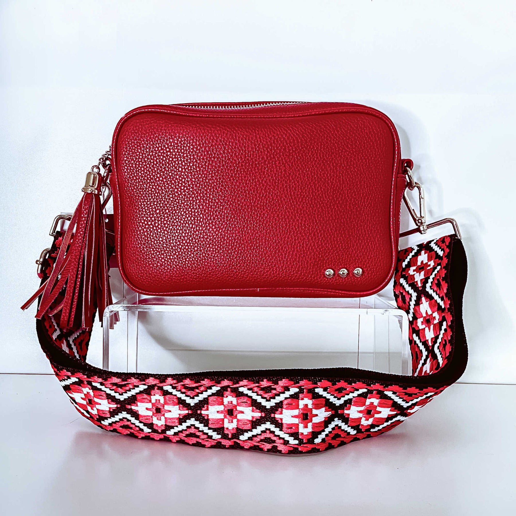 Willow Cross Body Camera Bag - Red