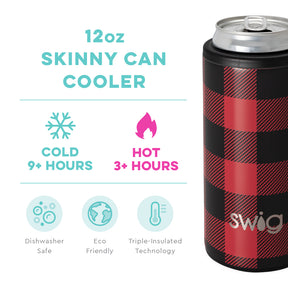Swig Buffalo Plaid Skinny Can Cooler (12oz)