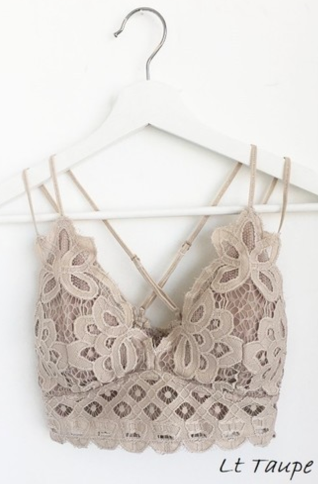 This is Love Lace Bralette - Light Taupe
