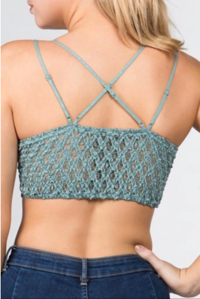 This is Love Lace Bralette - Teal