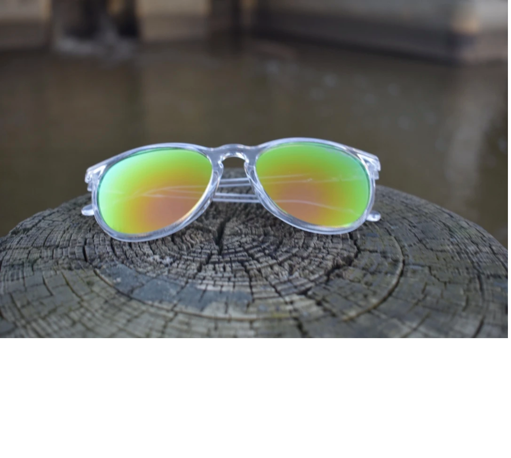 FarOut Sunglasses - Clear Polarized Rounders Pink Lens