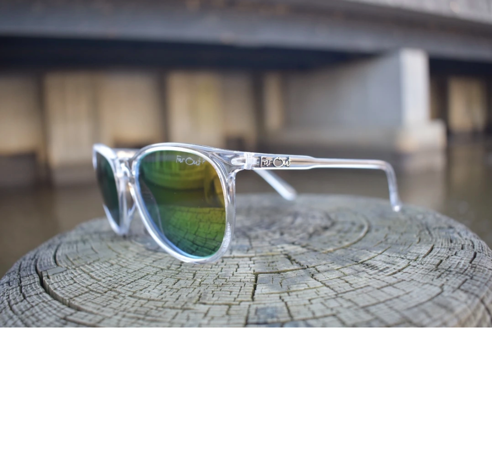 FarOut Sunglasses - Clear Polarized Rounders Pink Lens