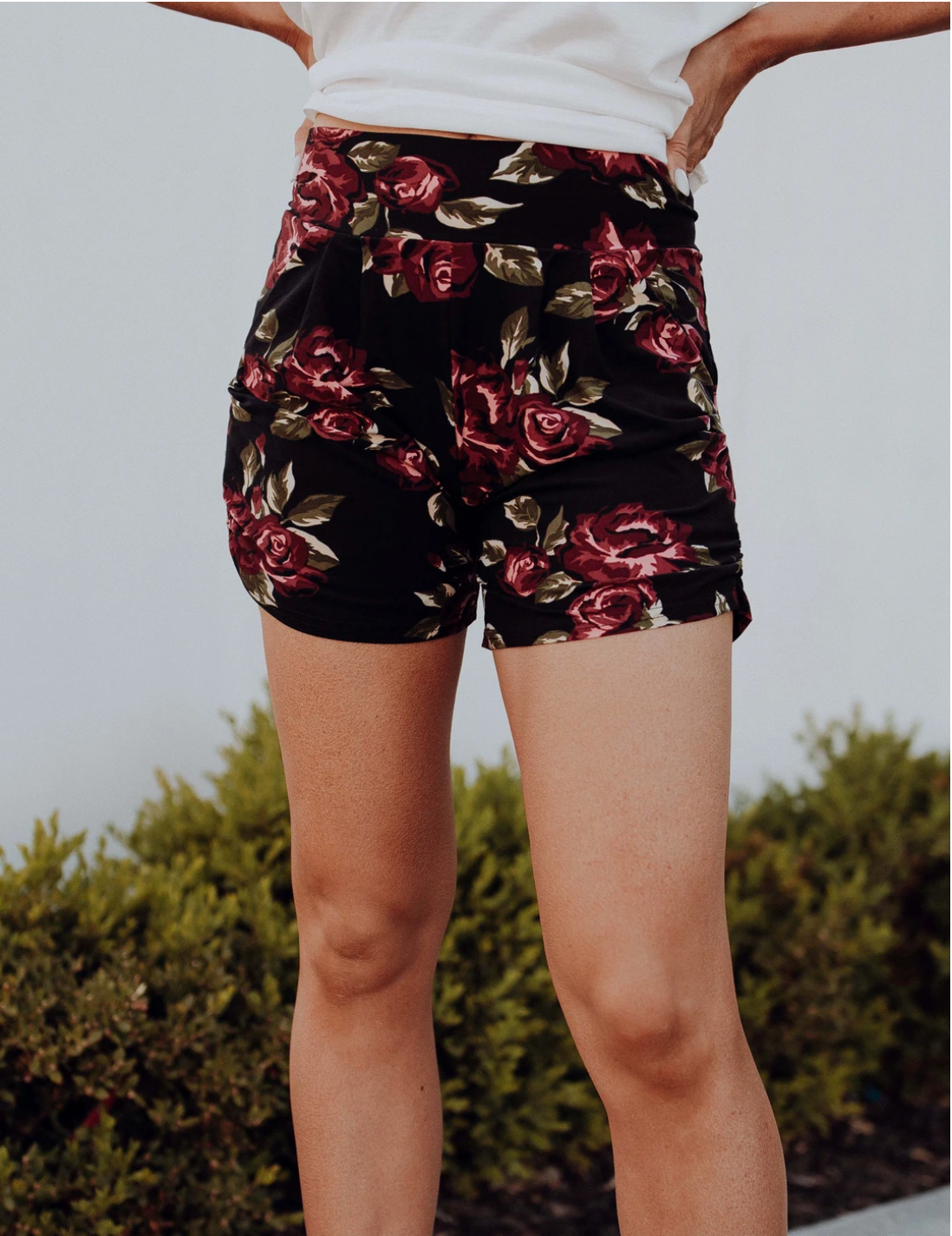 Blissfully Yours Harem Shorts - Rosie Floral