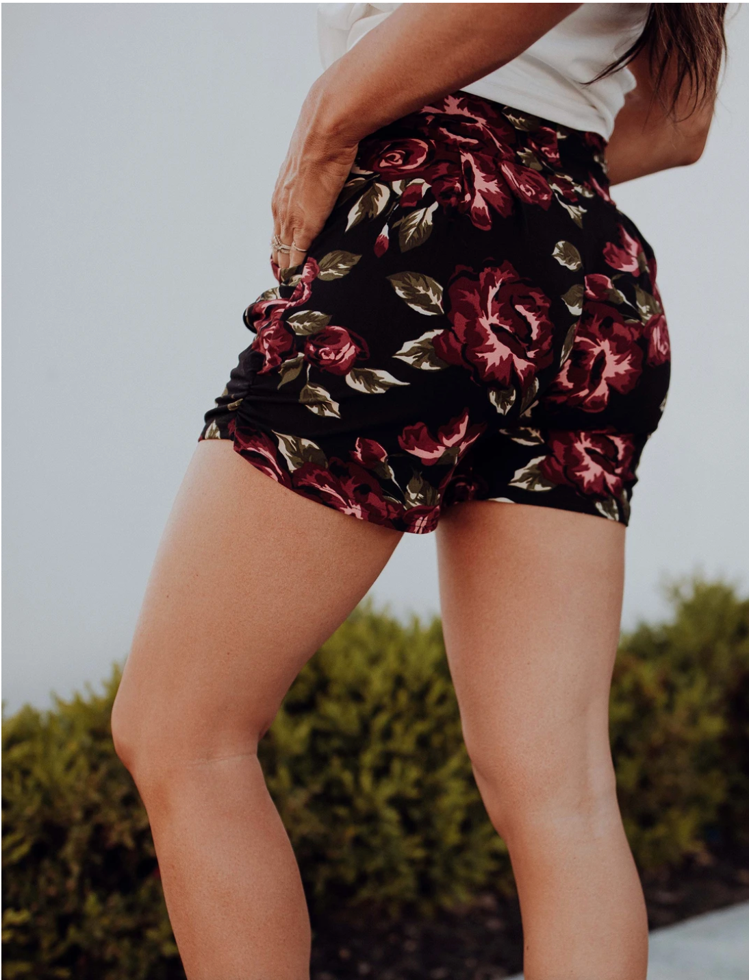 Blissfully Yours Harem Shorts - Rosie Floral