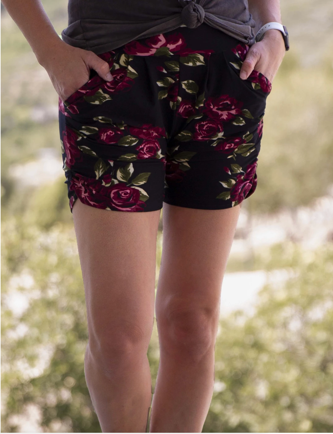 Blissfully Yours Harem Shorts - Rosie Floral