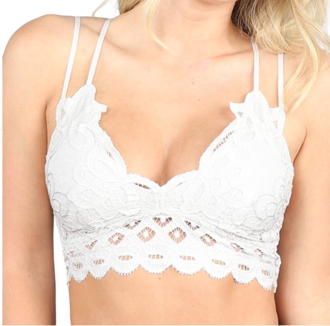 This is Love Lace Bralette - White