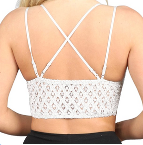 This is Love Lace Bralette - White
