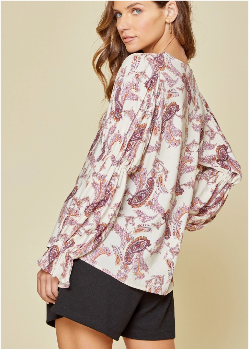 When Doves Cry Paisley Blouse