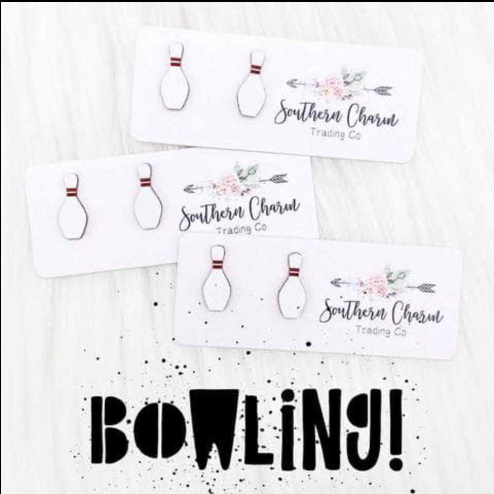 Bowling Pin Stud Earrings