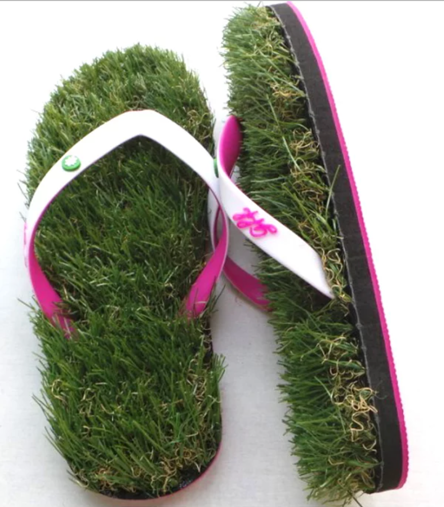 Grass Flip Flops - Pink