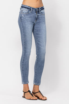 Judy Blue Mid-Rise Ankle Skinny Jeans