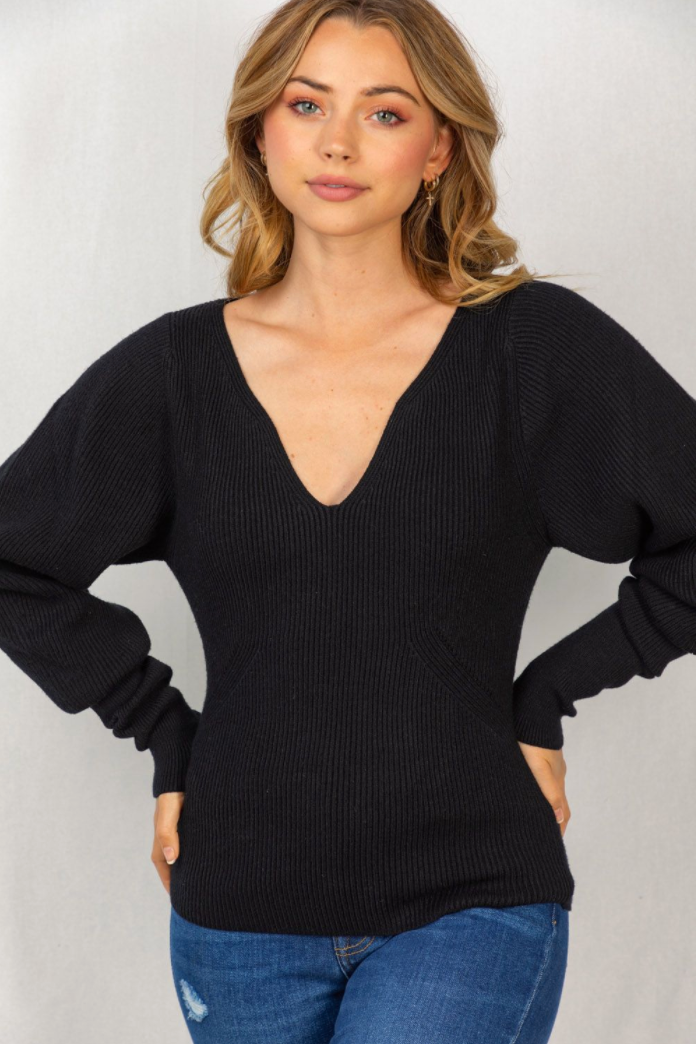 On To Better Days Sweater - Black