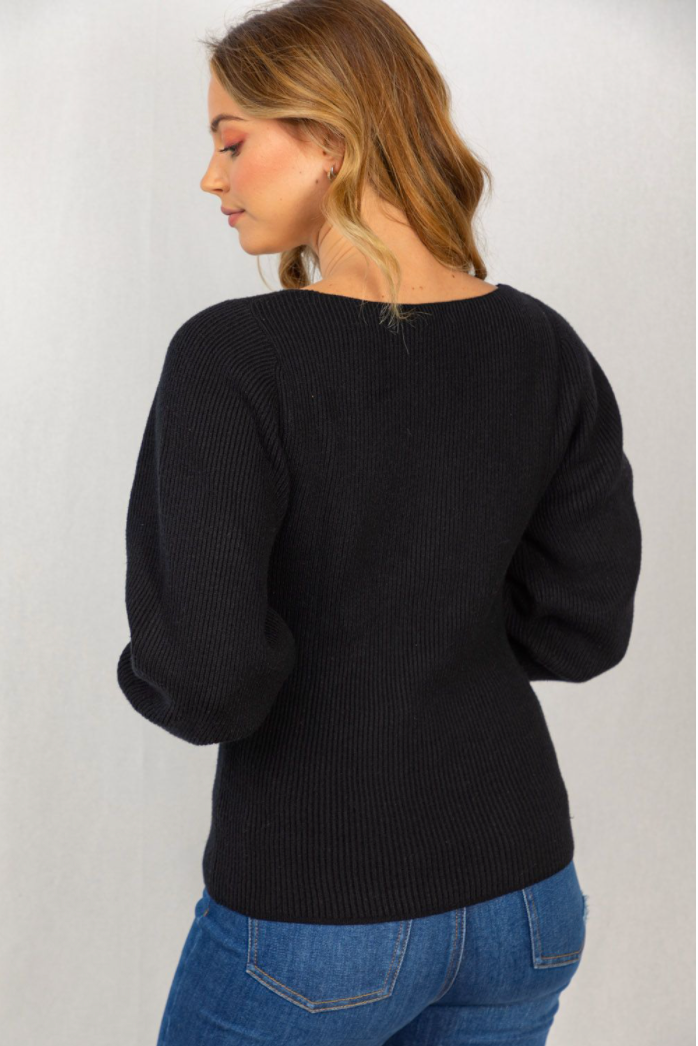 On To Better Days Sweater - Black