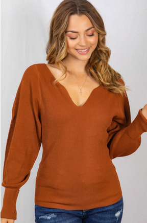 On To Better Days Sweater - Copper