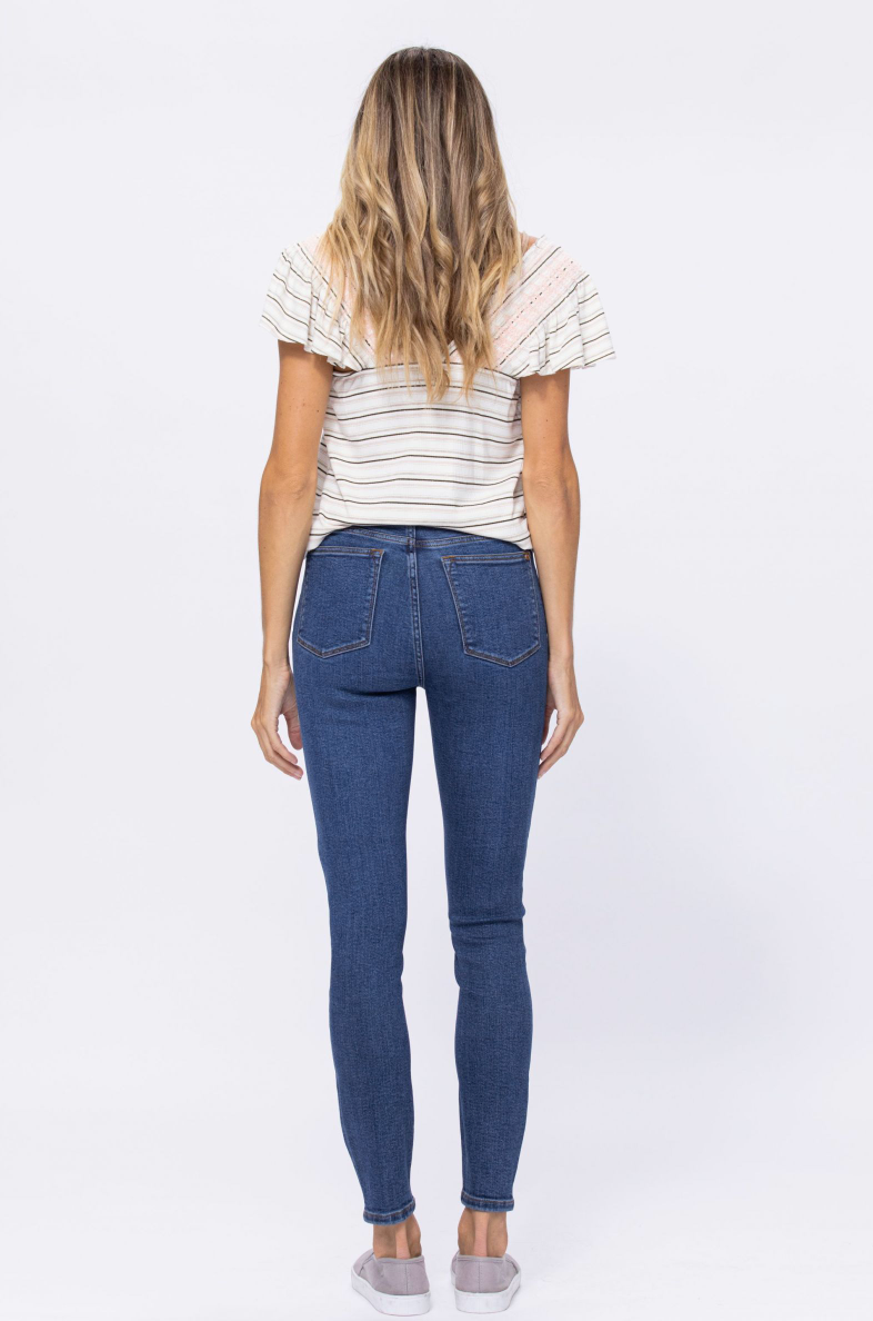 Judy Blue High Rise Stone Wash Skinny Jeans