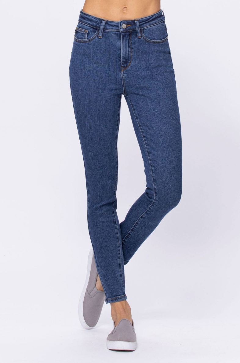 Judy Blue High Rise Stone Wash Skinny Jeans