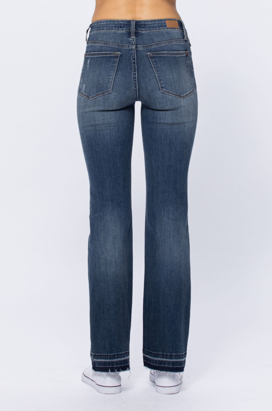 Judy Blue Knee Destroyed Patch Bootcut Jeans