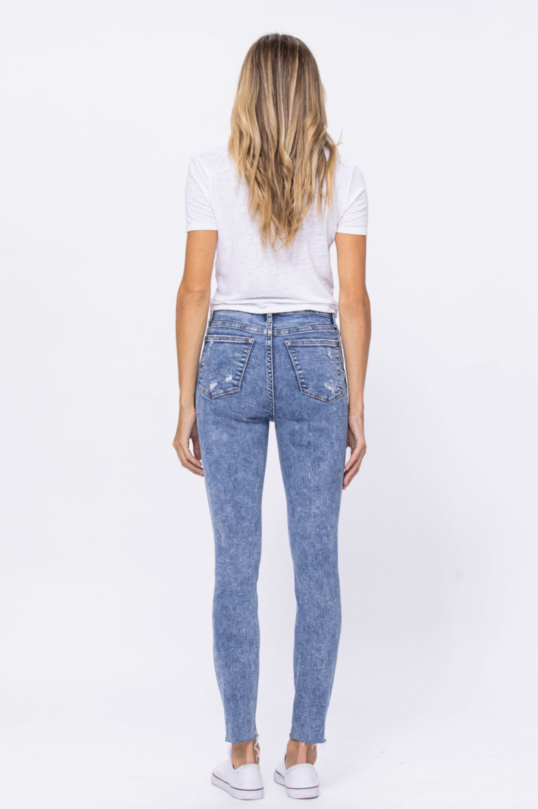 Judy Blue Destroyed Acid Wash Skinnies