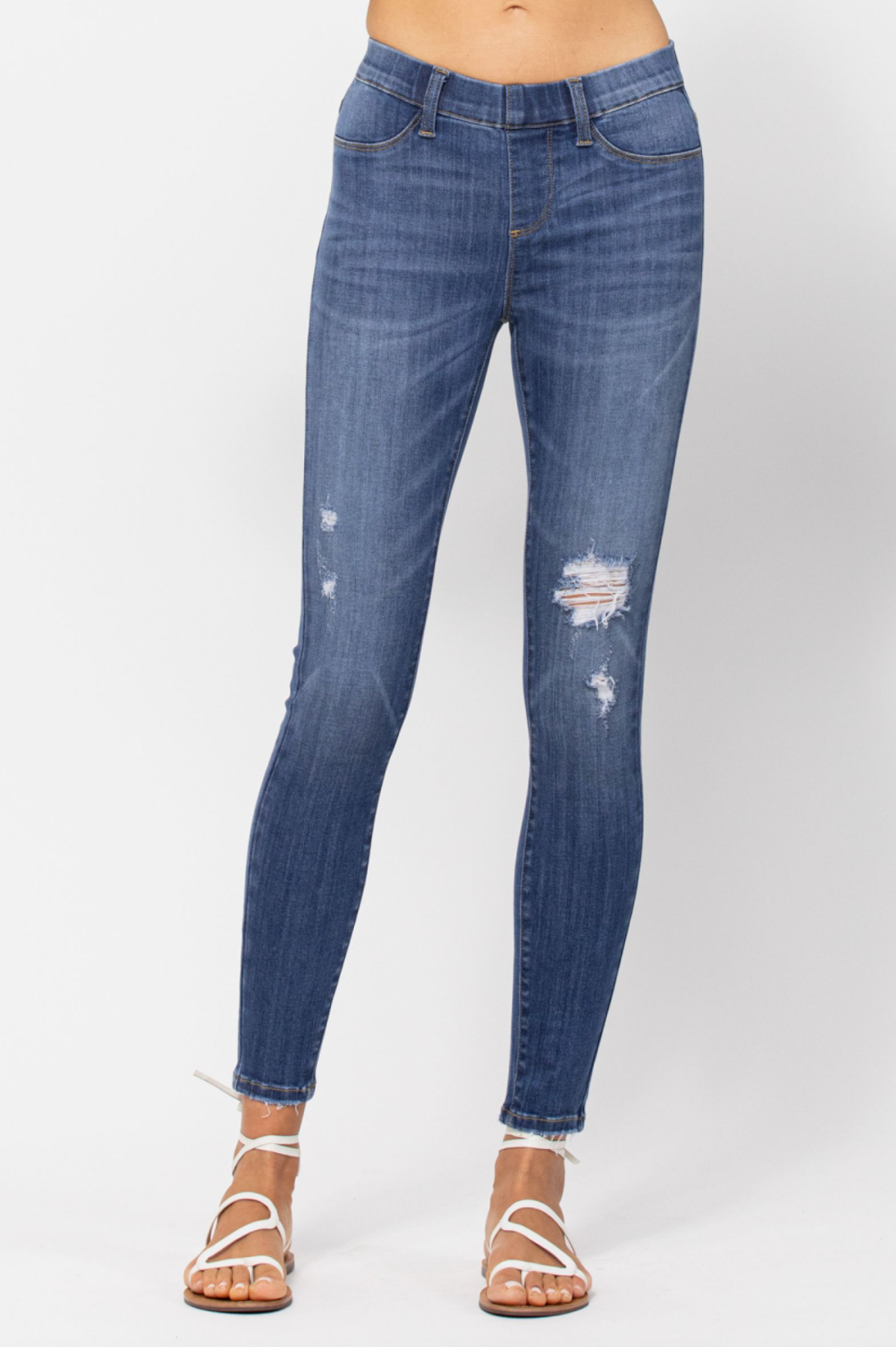 Judy Blue Destroyed Pull-On Jeggings