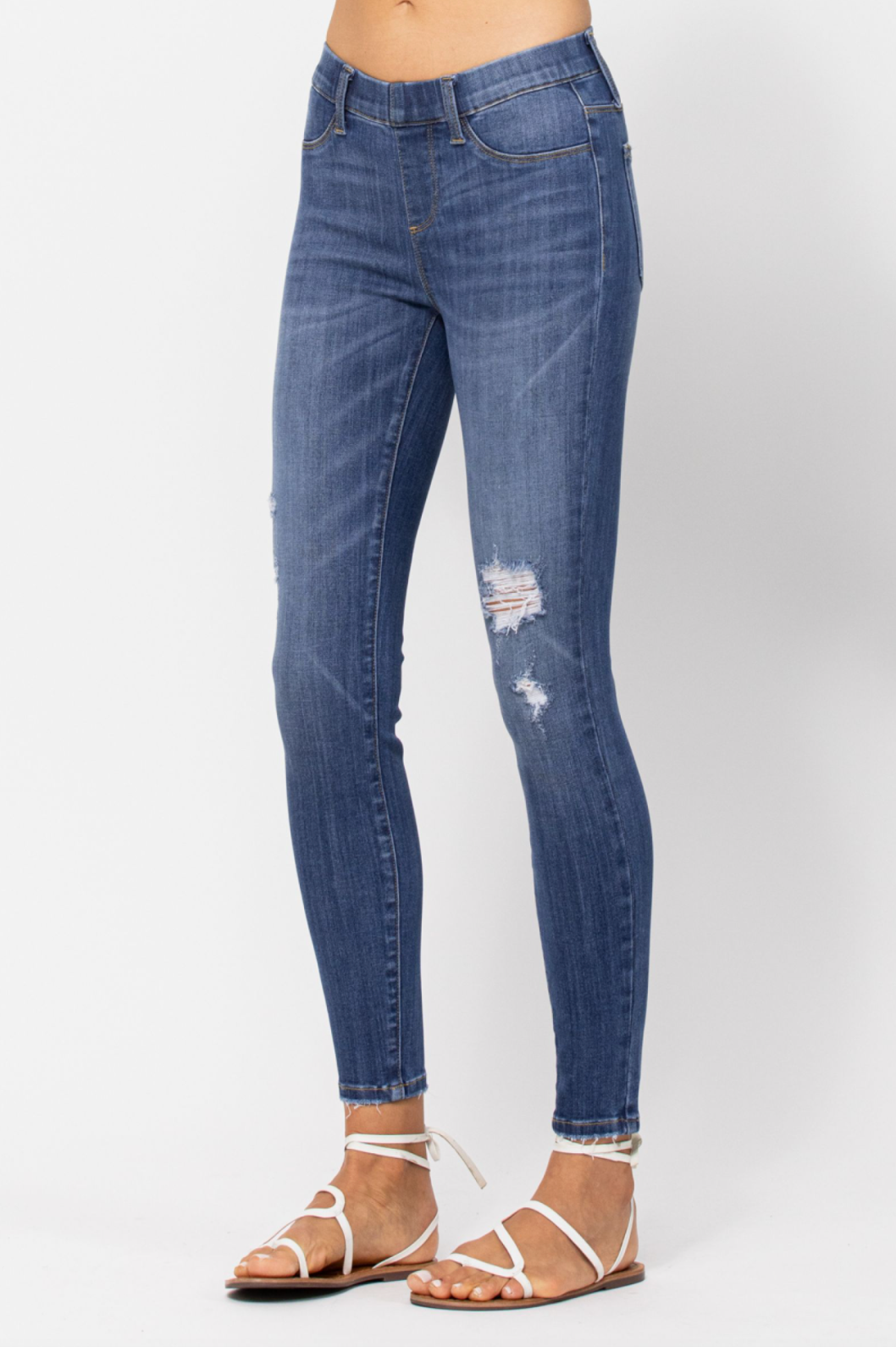 Judy Blue Destroyed Pull-On Jeggings