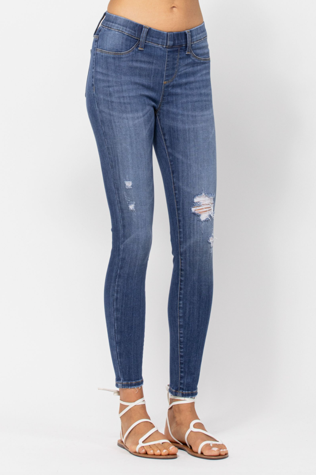 Judy Blue Destroyed Pull-On Jeggings