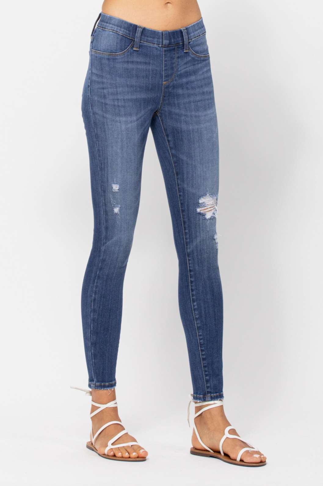 Judy Blue Destroyed Pull-On Jeggings