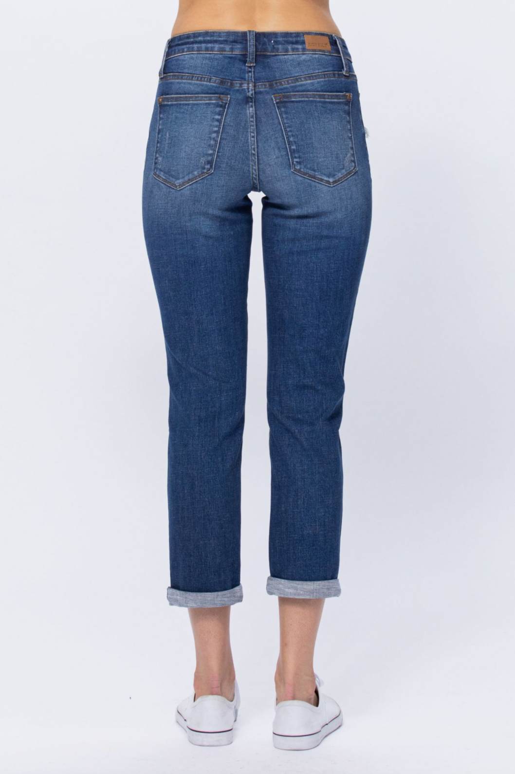 Judy Blue Thermal Patch Boyfriend Jeans