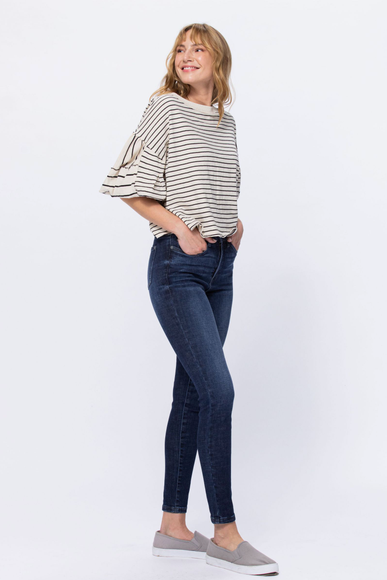 Judy Blue Tummy Control Top Skinny Jeans - Dark Wash