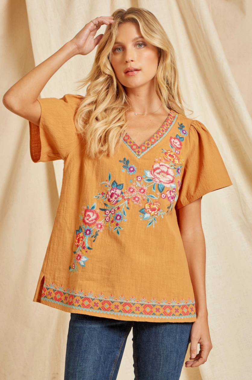Couldn't Be Better Embroidered Blouse