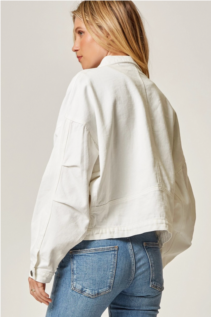 We Had It All Denim Jacket - Ivory