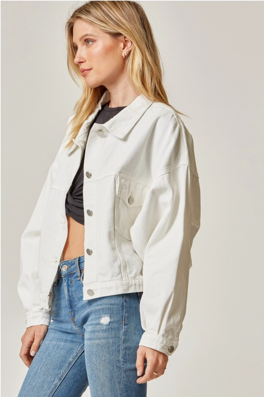 We Had It All Denim Jacket - Ivory