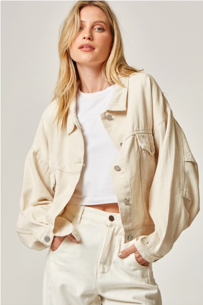 We Had It All Denim Jacket - Natural