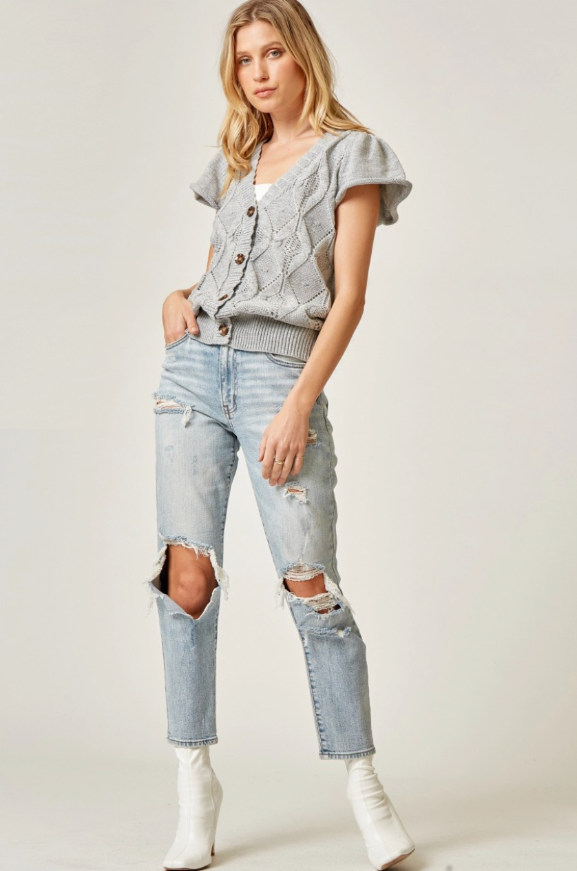 Dreams Are Complete Cardigan - Heather Grey