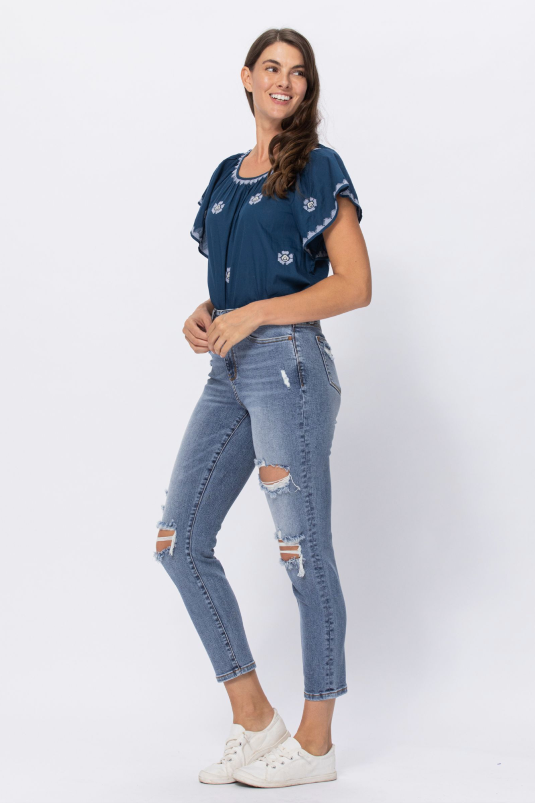 Judy Blue Destroyed Girlfriend Jeans