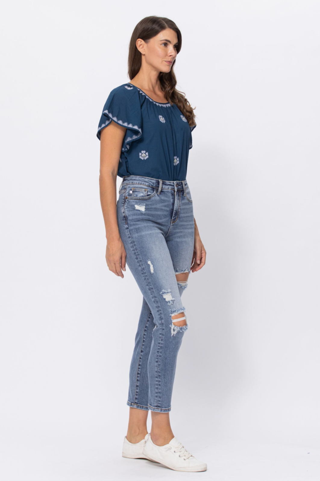 Judy Blue Destroyed Girlfriend Jeans