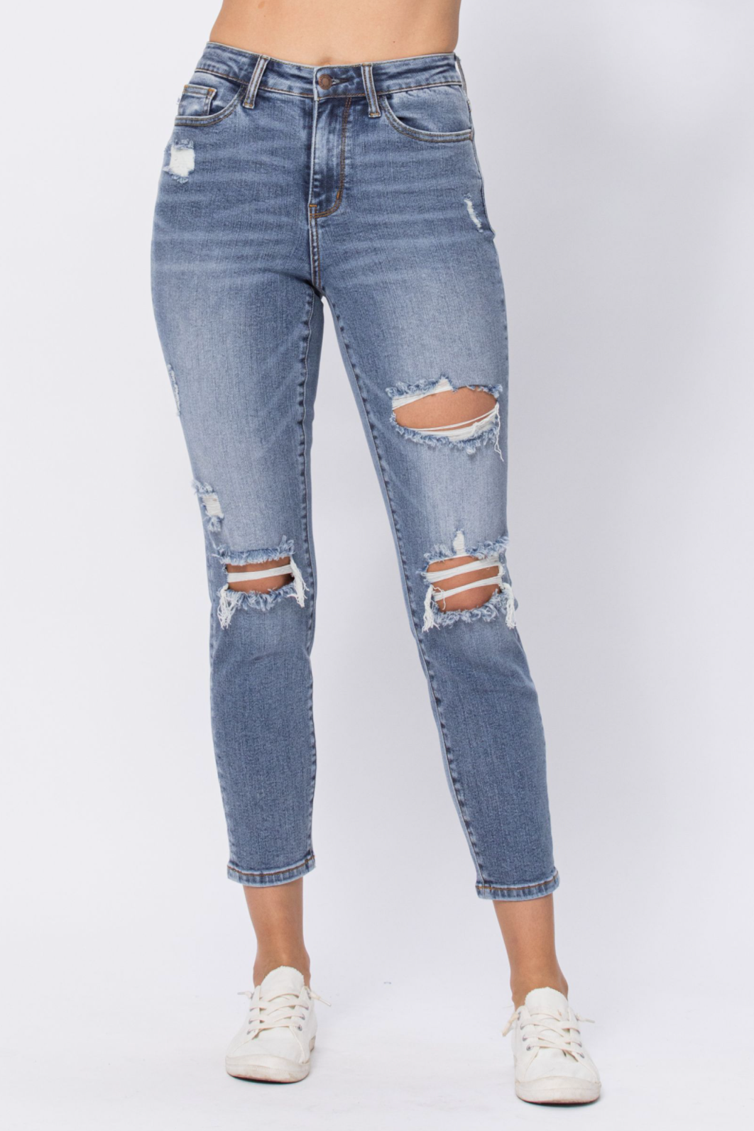 Judy Blue Destroyed Girlfriend Jeans