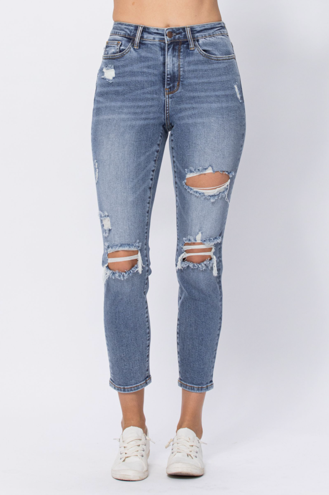 Judy Blue Destroyed Girlfriend Jeans