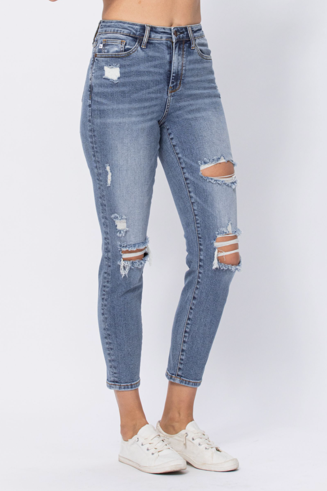 Judy Blue Destroyed Girlfriend Jeans
