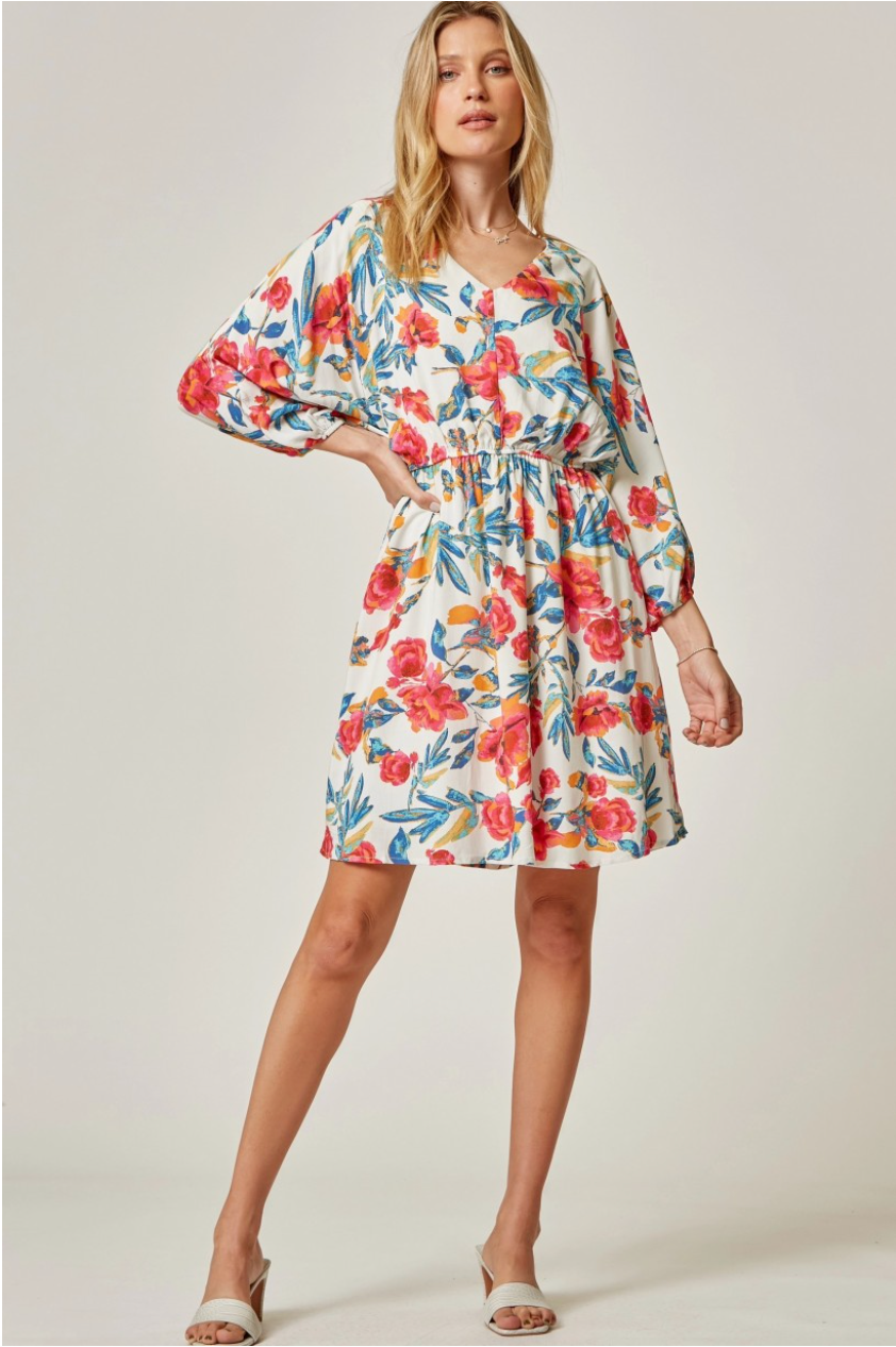 Made For You Floral Dress - Ivory