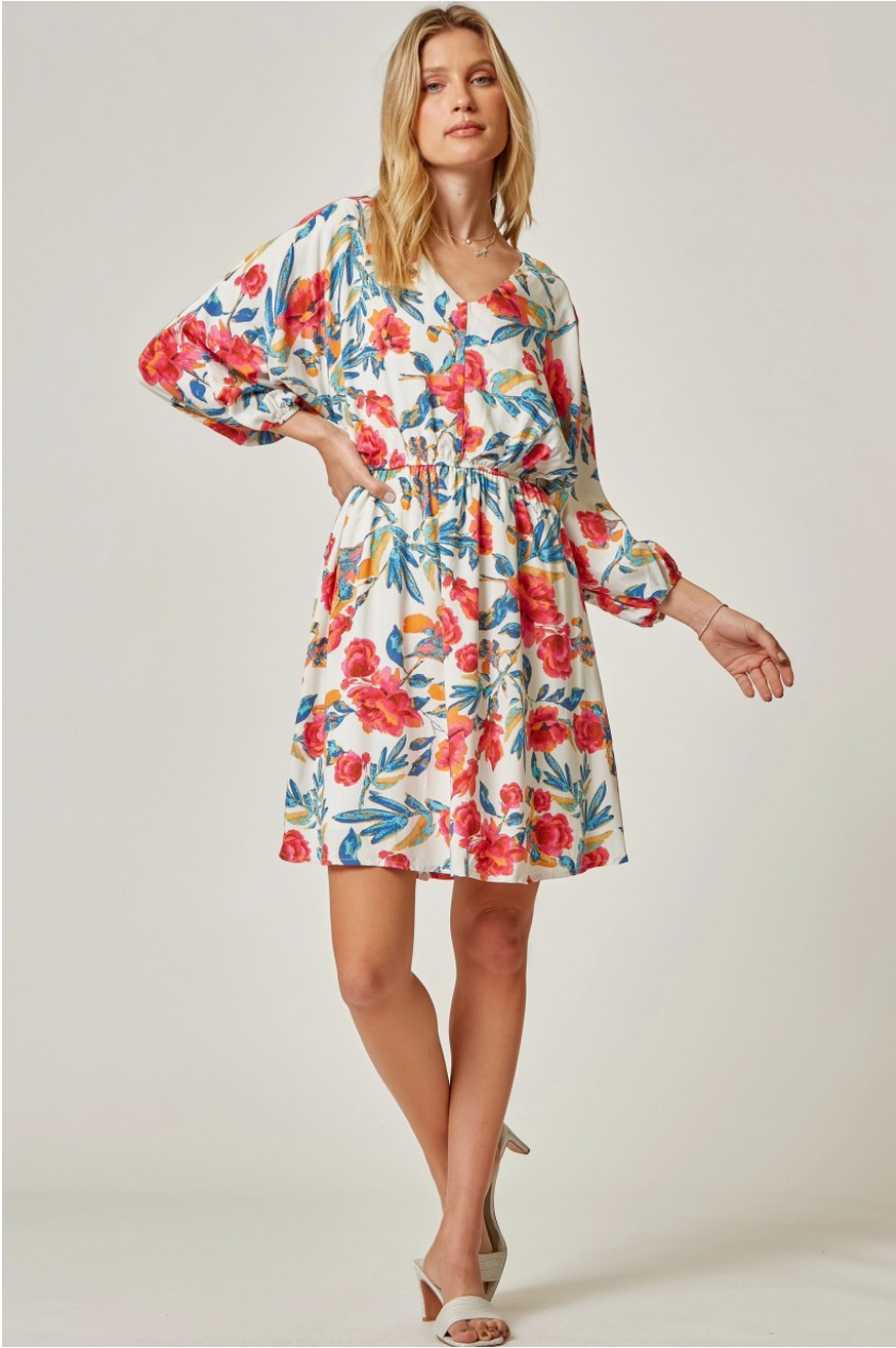 Made For You Floral Dress - Ivory